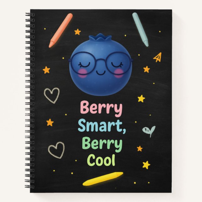Carnet Berry Smart Berry Cool - Blueberry Chalkboard (Devant)