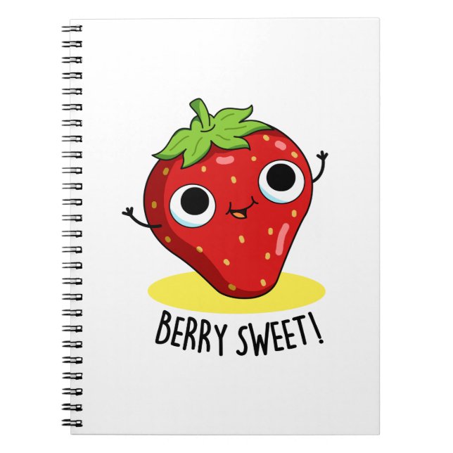Carnet Berry Sweet Funny Pun aux fraises (Devant)