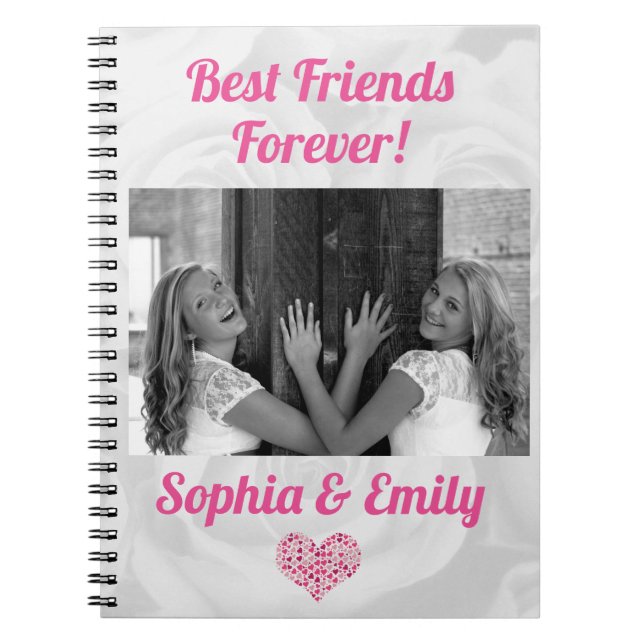 Carnet Best Friends Besties BFF Ajouter des noms de photo (Devant)