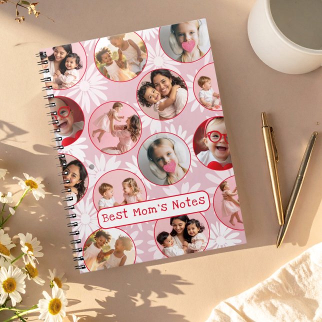 Carnet Best Mom’s Notes | Pink Retro Photo Notebook  (Créateur téléchargé)