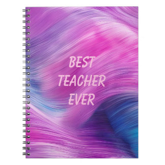 Carnet Best Teacher Ever Pastel Swirl
