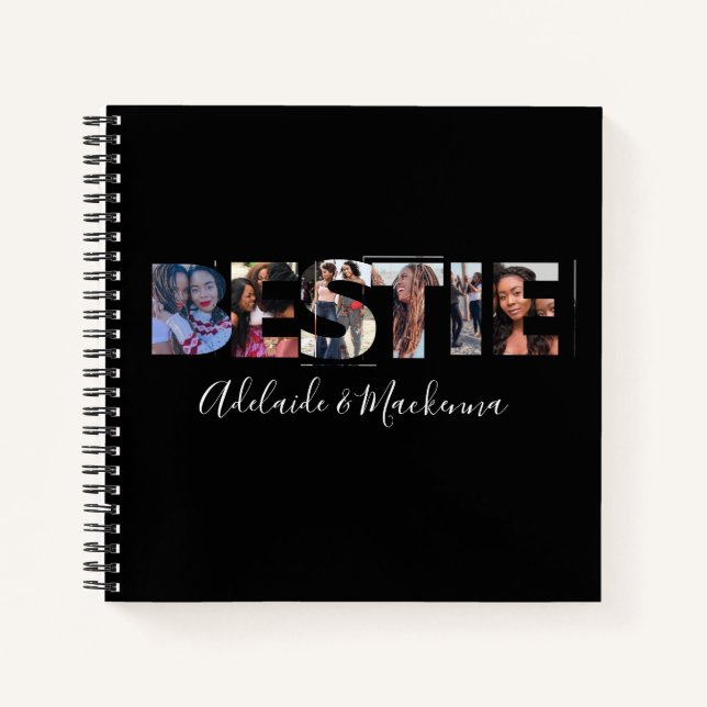 Carnet Bestie personnalisée BFF Best Friends Photo Collag (Devant)