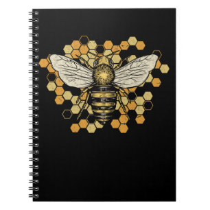 Carnet Bete Bee Honeycomb Nature Beekeeper Art