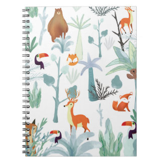 Carnet Bêtes : gribouillis de forêt tropicale.