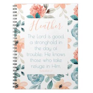 Carnet Bible Verse Floral Pink Notebook