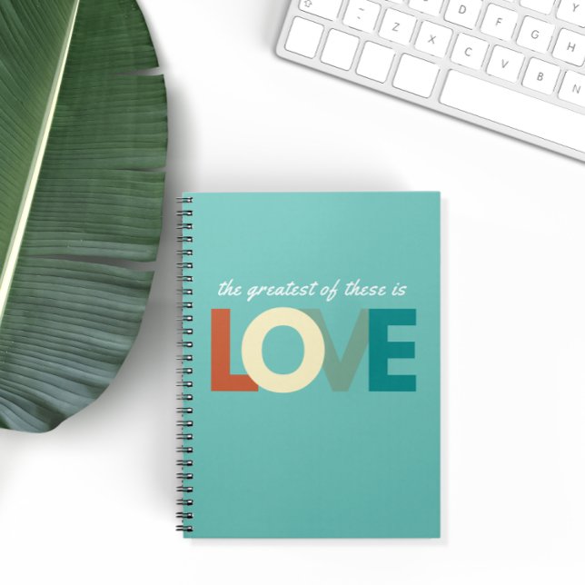 Carnet Bible Verse Journal, Le plus grand de ceux-ci est  (Créateur téléchargé)