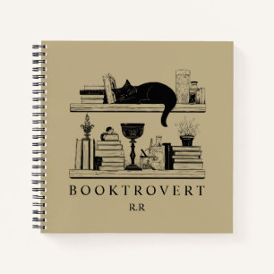 Carnet Bibliophile Étagère Cozy Booktrovert Monogramme