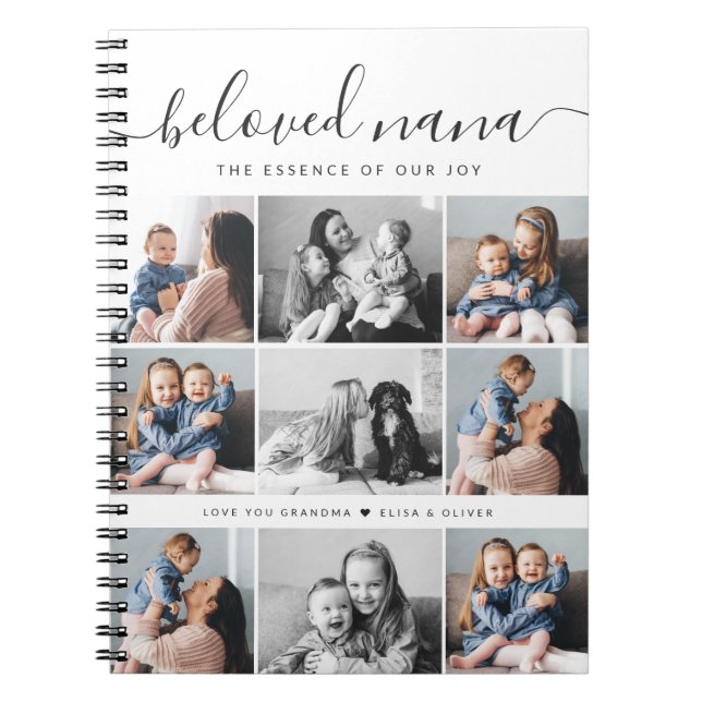 Carnet Bien-aimée Nana Grand-mère Custom Family Photo Kee (Devant)