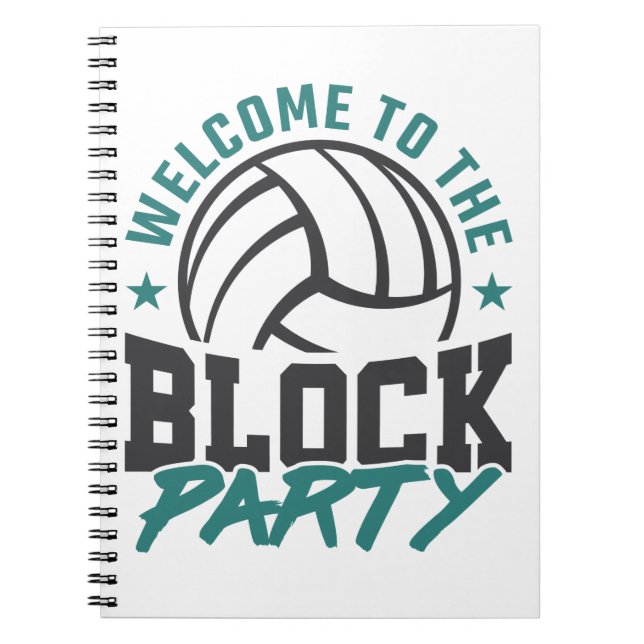 Carnet Bienvenue dans le bloc médian de volleyball du blo (Devant)