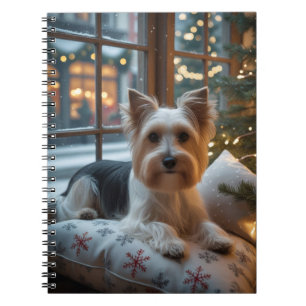 Carnet Biewer Terrier avec lumières de Noël pour les Fête