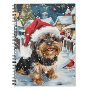 Carnet Biewer Terrier Chien Winter Wonderland Noël Joie