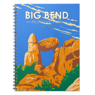 Carnet Big Bend National Park Balances Rock Vintage