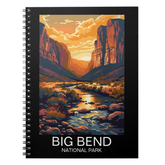 Carnet Big Bend National Park Texas Retro Travel (Devant)