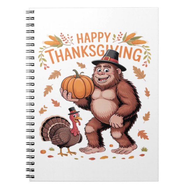 Carnet Bigfoot Turquie Citrouille Thanksgiving Day Classi (Devant)