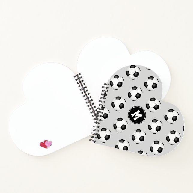 Carnet billes de football motif monogrammed (Intérieur)
