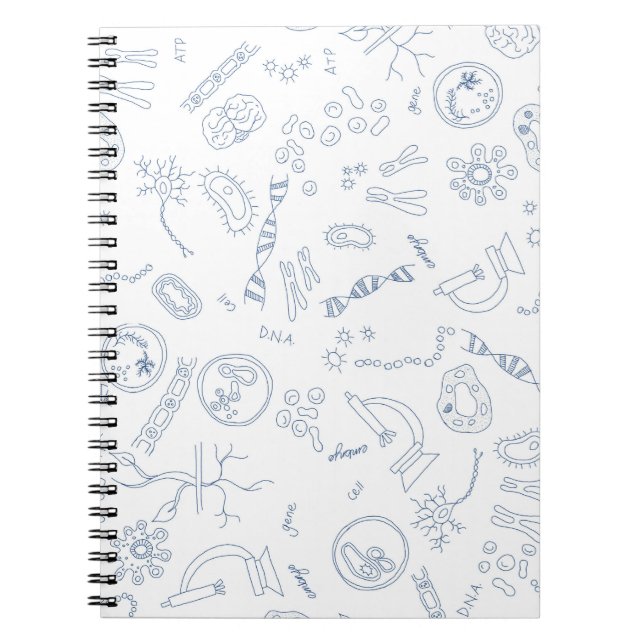 Carnet Biologie diagrammes scientifiques conception (Devant)
