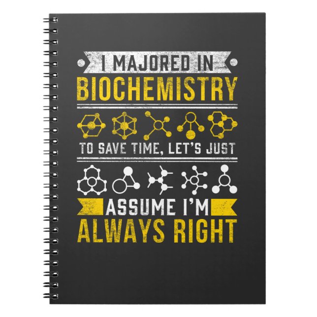 Carnet Biologiste du Humour de biochimie Blague de scient (Devant)