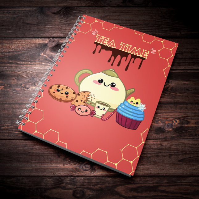 Carnet biscuits kawaii et thé chaud (Créateur téléchargé)