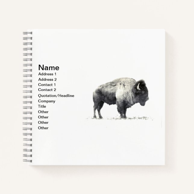 Carnet Bison des plaines (Devant)