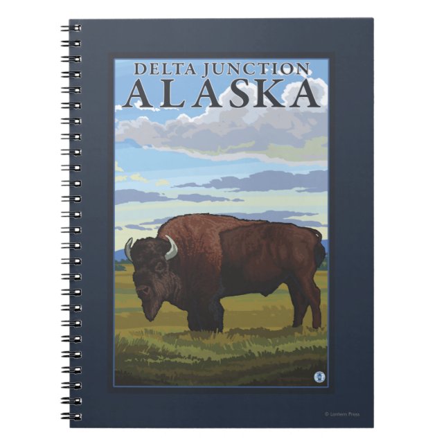 Carnet Bison Scene - Delta Junction, Alaska (Devant)