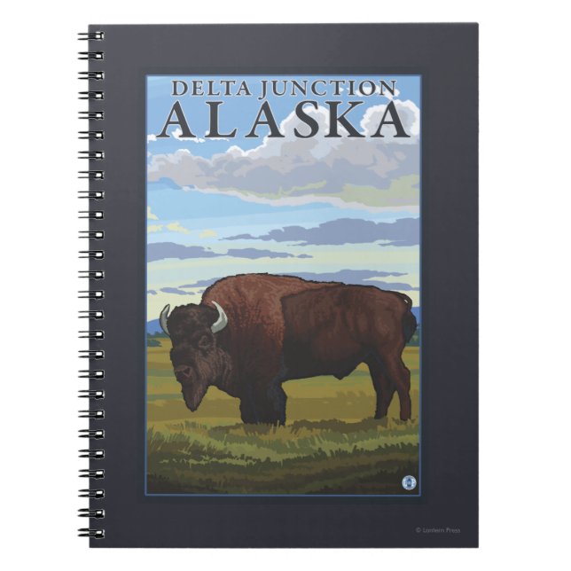 Carnet Bison Scene - Delta Junction, Alaska (Devant)