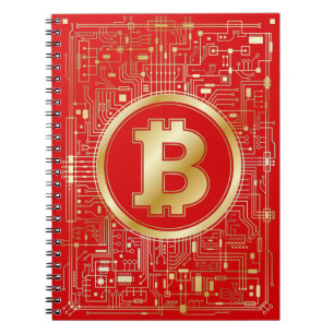 Carnet Bitcoin Logo Crypto Circuit Board Cryptocurrency
