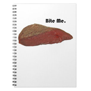 Carnet Bite Me Funny Steak Beef Pun Joke