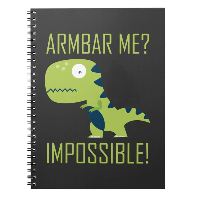 Carnet BJJ Humour brésilien Jiu Jitsu TRex Armbar (Devant)