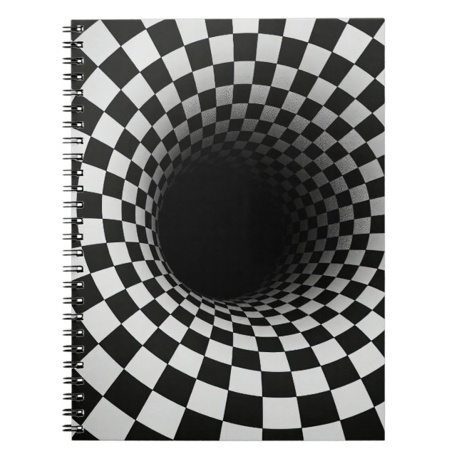 Carnet Black and White Optical Illusion Tunnel (Devant)