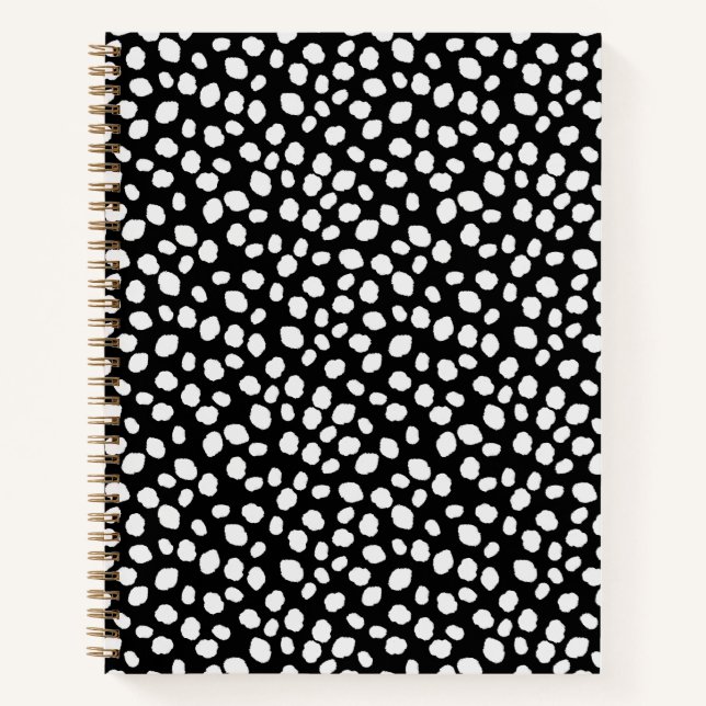Carnet Black and white spotty pattern notebook (Devant)
