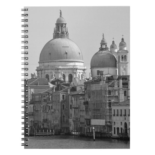 Carnet Black Blanc Grand Canal Venise Italie Voyage (Devant)