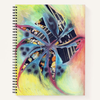 Carnet Black Collage Swirl