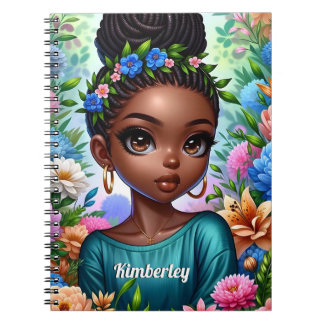 Carnet Black girl African American avec tresses