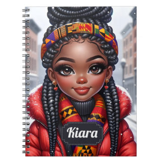 Carnet Black girl African American avec tresses
