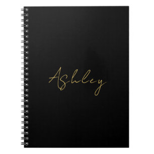 Carnet Black Gold Colours Professionnel tendance Nom mode