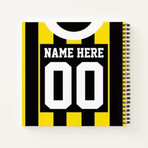 Carnet Black & Gold Custom Jersey Modèle de football rugb