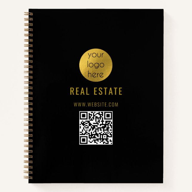 Carnet Black Gold Professional Real Agent Business (Devant)