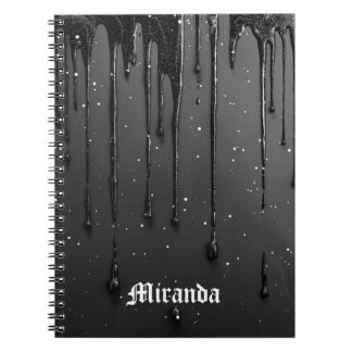 Carnet Black Gothic Drip Liquid Glitter Paint Dark