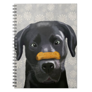 Carnet Black Labrador With Bone on Nose 2