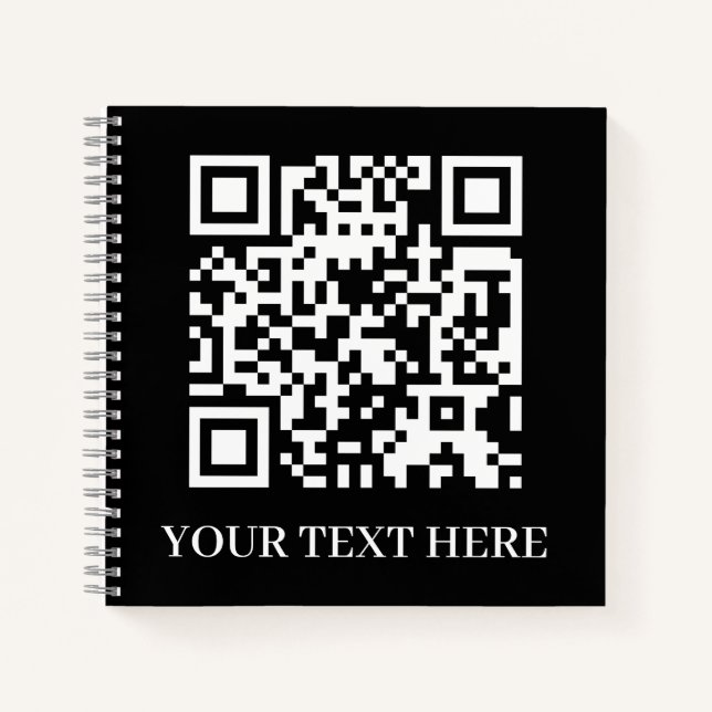 Carnet Black QR | Minimalist Scan Me Design (Devant)