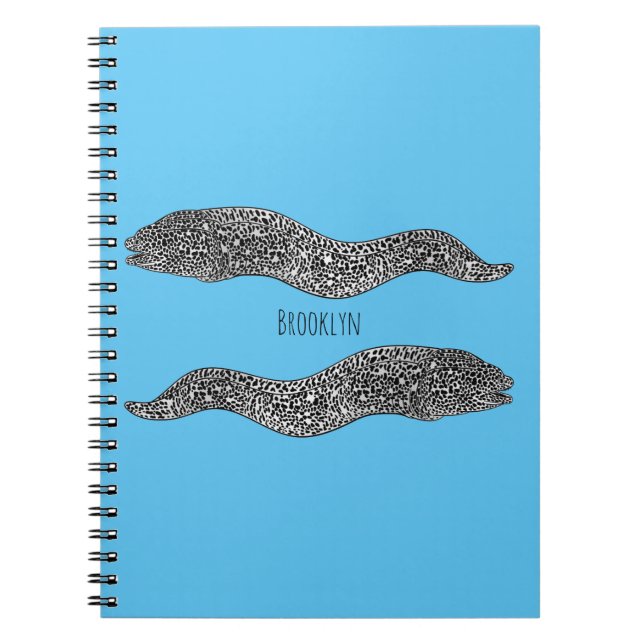 Carnet Black spotted moray eel cartoon (Devant)