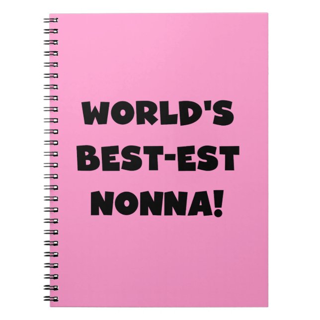 Carnet Black Text Meilleurs T-shirts et cadeaux Nonna (Devant)