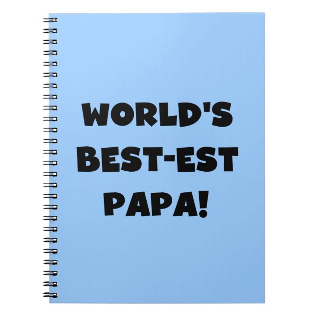Carnet Black Text World's Best of Papa Tshirts and Gifts (Devant)