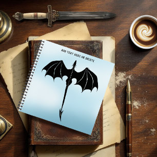 Carnet Black Tribal Flight Dragon Imaginaire Blue Sky