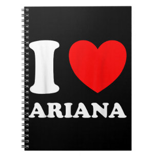 Carnet Black White I Love Ariana
