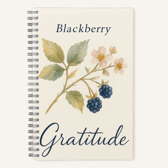 Carnet Blackberry — Gratitude  (Recto)