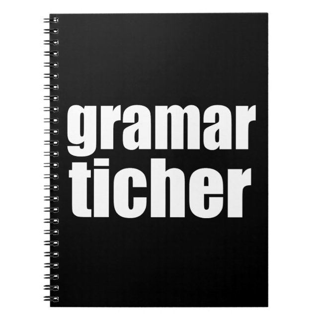 Carnet Blague de professeur de grammaire (Devant)