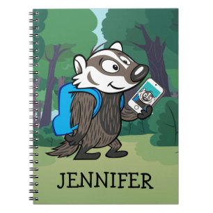Carnet Blaireau Selfie de boomer du raton laveur de