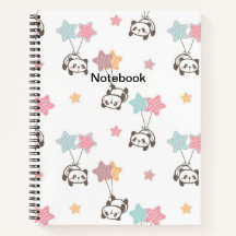 Carnet blanc Cute Panda