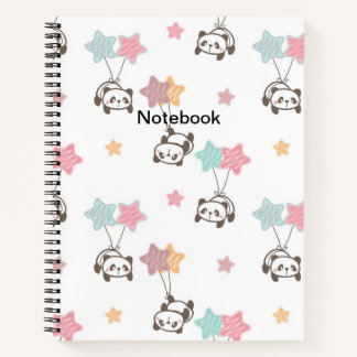 Carnet blanc Cute Panda